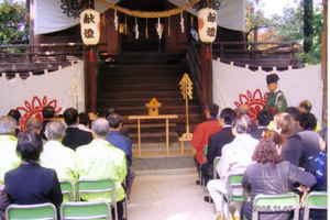 第二代祇園坊柿植樹祭(安神社にて)
